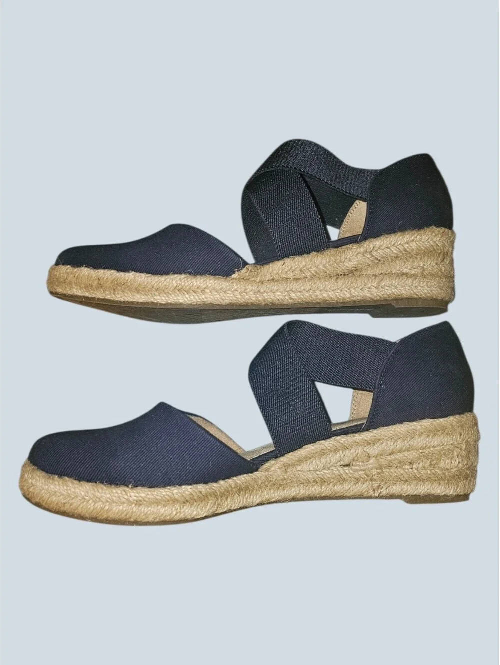 Life Stride Velocity 2.0 Keaton Navy Canvas Espidril Espadrille 8½M